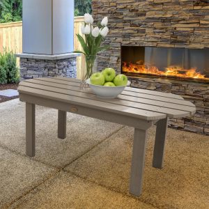 Paradise Key 45 Inch Woodland Brown Recycled Plastic Coffee Table by Lakeview Outdoor Designs
