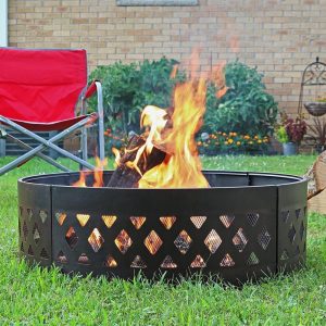 36 Inch Round Steel Wood-Burning Fire Pit in by Ultimate Patio