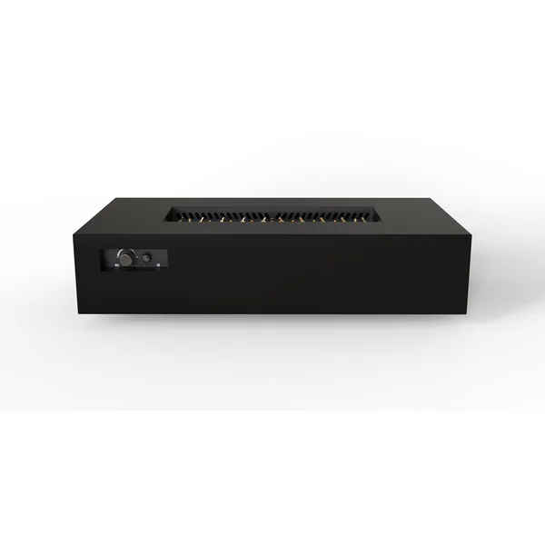 AON 72 Inch Rectangular Powder Coated Steel Natural Gas Fire Pit Table in Black by Warming Trends