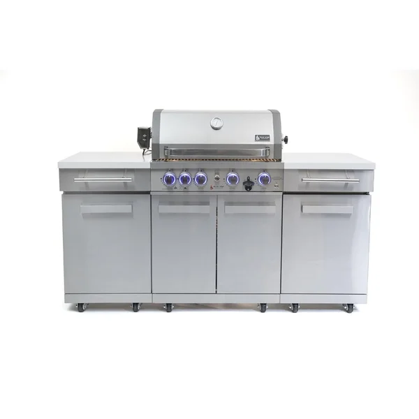 Mont Alpi 6 Ft Propane Outdoor Kitchen Island in Stainless Steel - MA-957RS