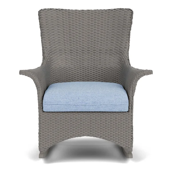 Mandalay Lloyd Loom Rocking Chair in Pewter/Demo Skyway by Lloyd Flanders
