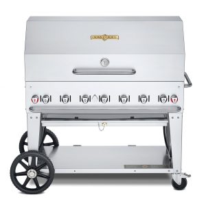 Crown Verity 48-Inch Single Inlet (50 or 100 LB Tanks Only) Mobile Propane Grill Dome Package - CV-MCB-48-SI 50/100-RDP