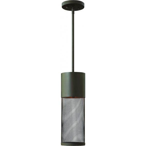 Hinkley Lighting Aria One Light 19-Inch Dark Sky Outdoor Hanging Lantern - Buckeye Bronze - 2302KZ