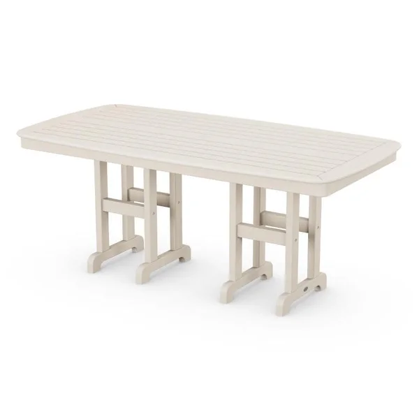 POLYWOOD Nautical 37 X 72-Inch Dining Table in Sand