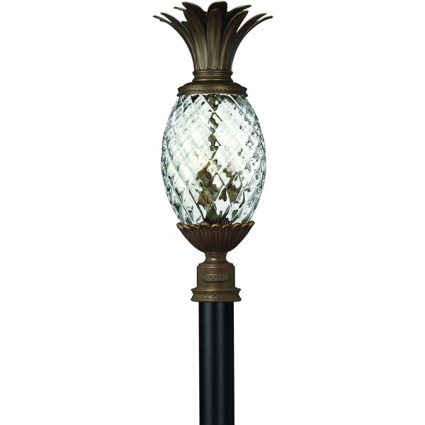 Hinkley Lighting Plantation Three Light 25-Inch Outdoor Post Light - Copper Bronze - 2221CB
