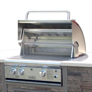 ProFire Professional Deluxe Series 27-Inch Built-In Propane Gas Grill With Rotisserie & SearMagic Grids - PFDLXSM27R-P