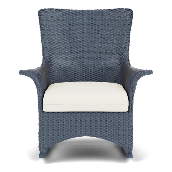 Mandalay Lloyd Loom Rocking Chair in Denim Blue/Sailcloth Salt by Lloyd Flanders
