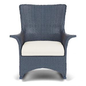 Mandalay Lloyd Loom Rocking Chair in Denim Blue/Sailcloth Salt by Lloyd Flanders