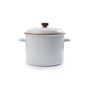 Barebones Living Enamel Stock Pot - Eggshell - CKW-395
