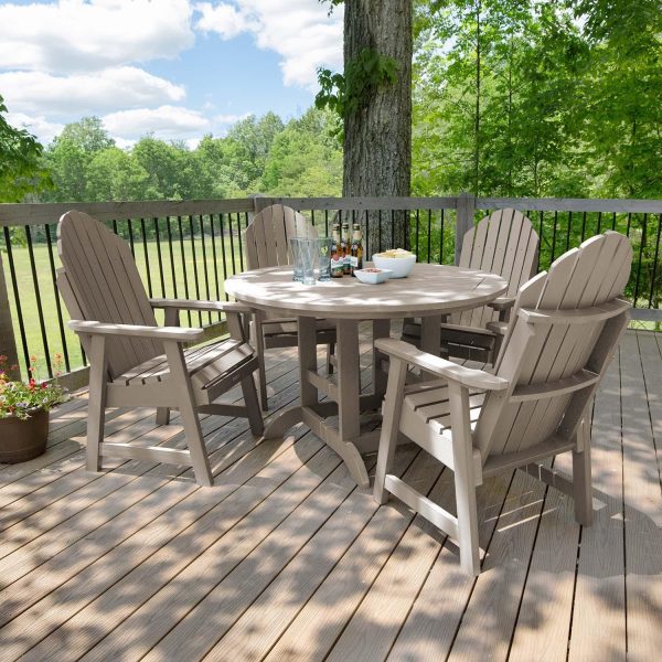 Dream Bay 5 Pc Recycled Plastic Dining Set in Woodland Brown by Lakeview
