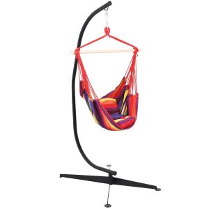 Ultimate Patio Hanging Hammock Chair w/ Cushions & C-Stand - Sunset