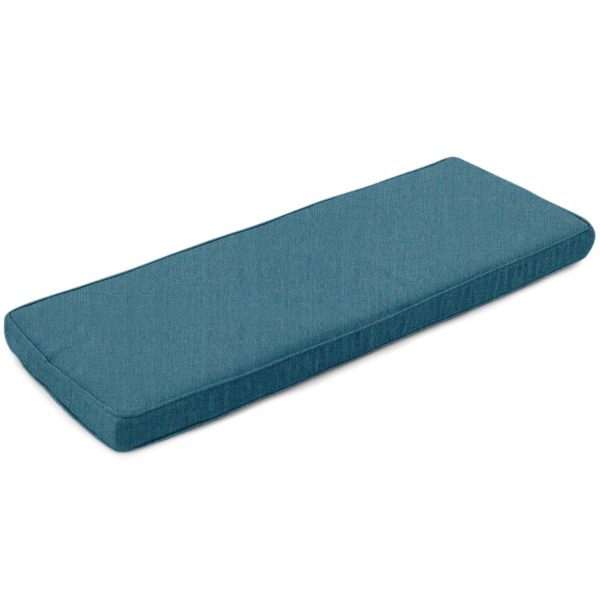 Sunbrella Cast Lagoon Large Outdoor Replacement Bench Cushion W/ Piping By BBQGuys Signature