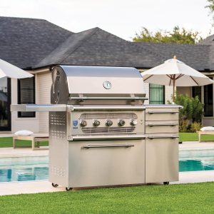 American Made Grills Muscle 36-Inch Freestanding Hybrid Grill - Propane - MUSFS36-LP