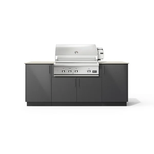Urban Bonfire Sierra 36 Outdoor Kitchen w/ DCS Natural Gas Grill, Danae Dekton Countertop & Anthracite Finish - B-Sierra-36-DCS-Danae-Anthracite