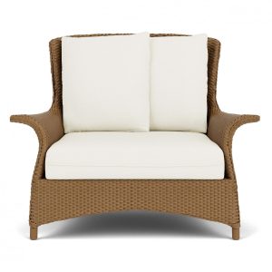 Mandalay Lloyd Loom Club Chair & a Half in Hickory/Sailcloth Salt by Lloyd Flanders