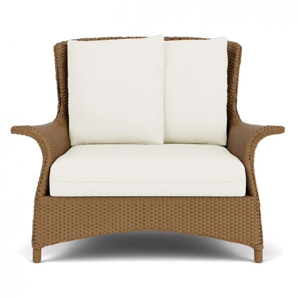 Mandalay Lloyd Loom Club Chair & a Half in Hickory/Sailcloth Salt by Lloyd Flanders