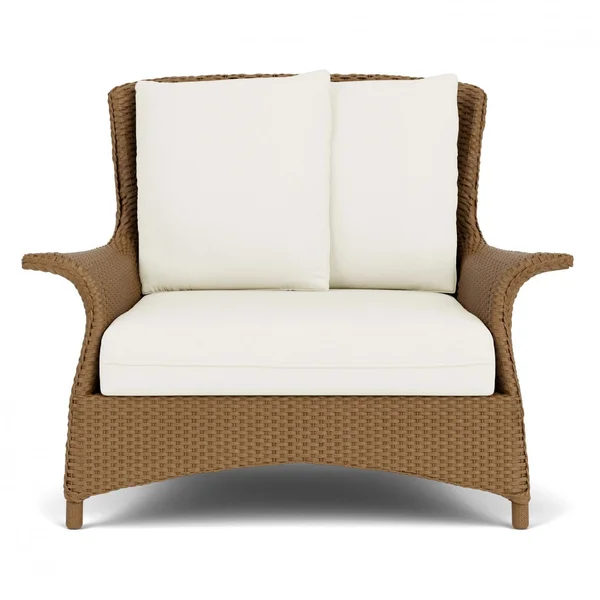 Mandalay Lloyd Loom Club Chair & a Half in Hickory/Sailcloth Salt by Lloyd Flanders