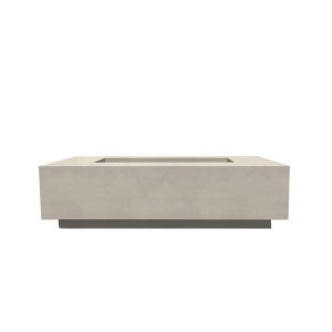 Cascata Bay 8 60 Inch Rectangular GFRC Propane Fire Pit Table in Coastal by Lakeview Outdoor Designs