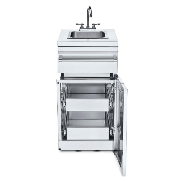 Crown Verity Infinite Series 18-Inch Stainless Steel Cabinet Module w/ Sink & Two Drawers - ICM-SK-2D