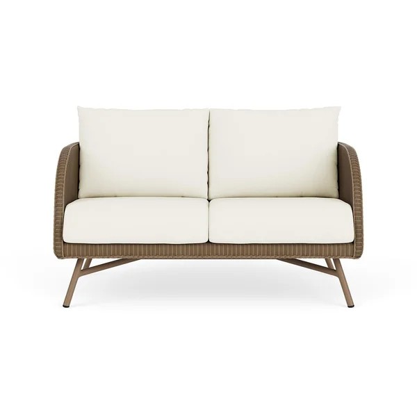 Essence Lloyd Loom Loveseat in Fawn/Sailcloth Salt by Lloyd Flanders