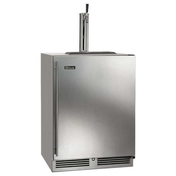 Perlick 24-Inch C-Series Single Tap Stainless Steel Outdoor Beverage Dispenser - Right Hinged - HC24TO-4-1R-1