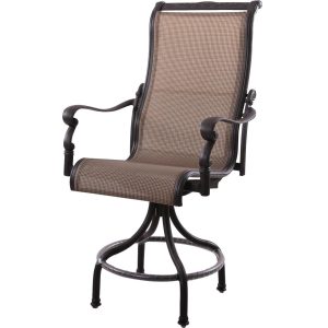 Monterey Cast Aluminum Swivel Counter Height Bar Stool in Antique Bronze/Irish Mix by Darlee