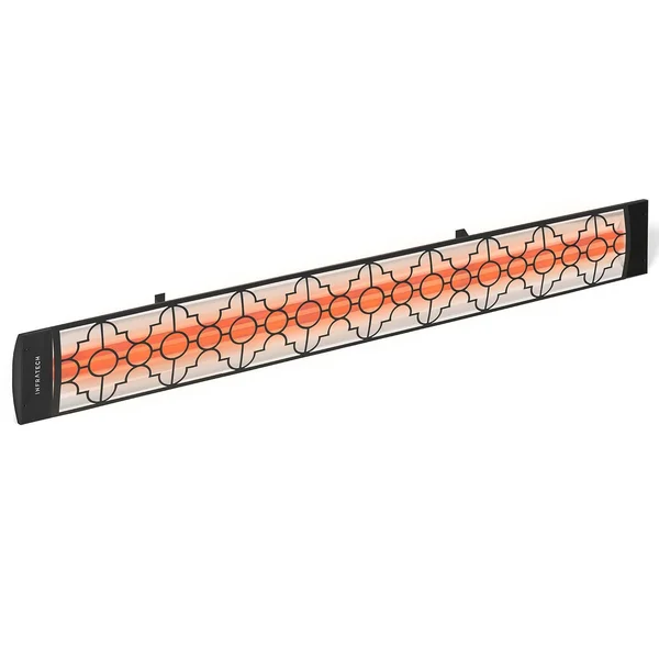 Infratech Motif Mediterranean 61 1/4 Inch 2600W Dual Element Electric Patio Heater - 240V - Black - CD5224BL3