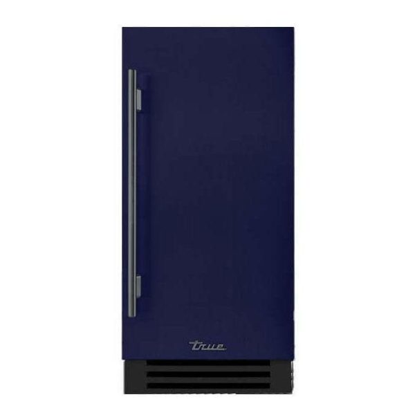 True ADA Height 15 Inch 75 Lb. Right Hinge Outdoor Ice Maker - Cobalt w/ Pewter Handle - TUIADA-15-RS-A~078-H05