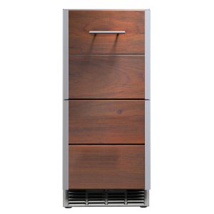 Kalamazoo Arcadia 15 Inch Outdoor Refrigerator - Right Hinge - Ipe Finish - Marine-Grade - K-HP15RO-2KDR-IPE-M6