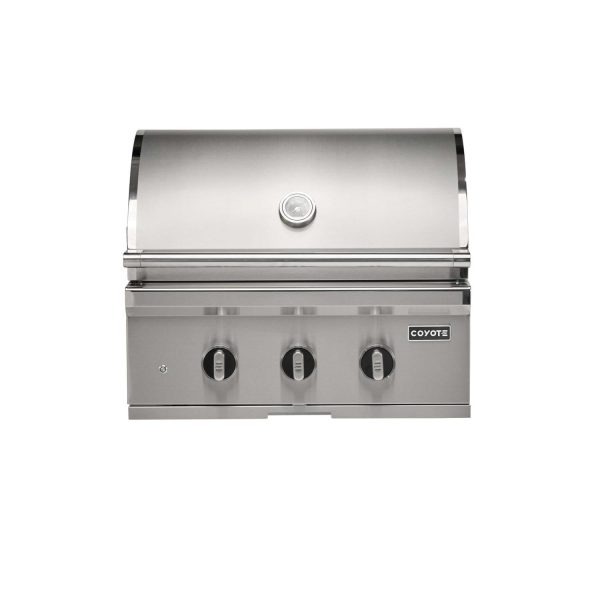 Coyote SL-Series 30-in 2-Burner  Built-In Natural Gas Grill w/ Sear Burner, Rotisserie, & Safety Valve -  C3SL30NG