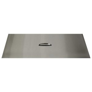 The Outdoor Plus 52x16-Inch Stainless Steel Rectangular Fire Pit Cover
