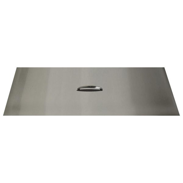 The Outdoor Plus 52x10-Inch Stainless Steel Rectangular Fire Pit Cover