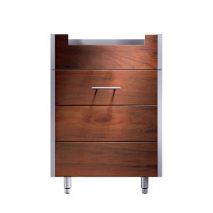 Kalamazoo Arcadia 24 Inch Cooktop Cabinet - Right Hinge - Ipe Finish - Marine-Grade - KD-24-CKTPR-IPE-M6