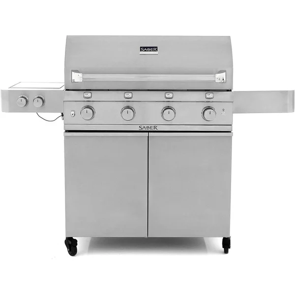 Saber Premium 670 40-Inch 4-Burner Infrared Propane Gas Grill With Side Burner - R67SC0017