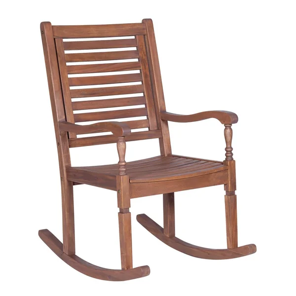 Cozy View Acacia Rocking Chair in Dark Brown by Ultimate Patio