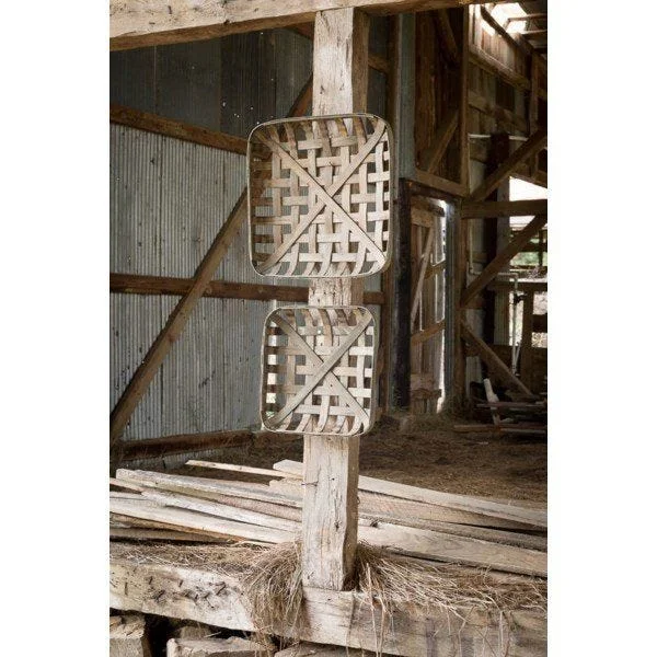 Small Square Tobacco Baskets - Set of 2