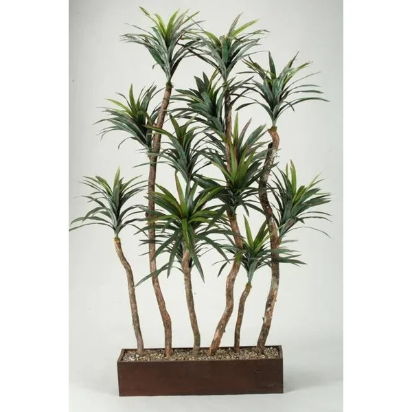 Faux Dracena Screen in a Rectangular Planter