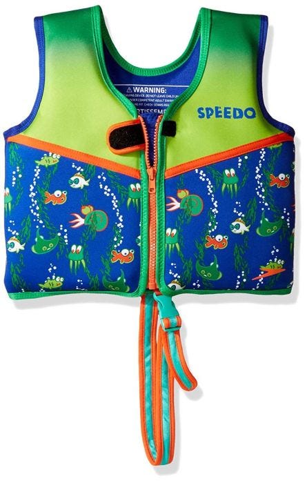 UV 50+ Printed Swim Vest - Sapphire Blue
