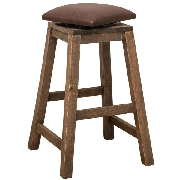 Antique Multi-Color Backless Counter Height Bar Stool