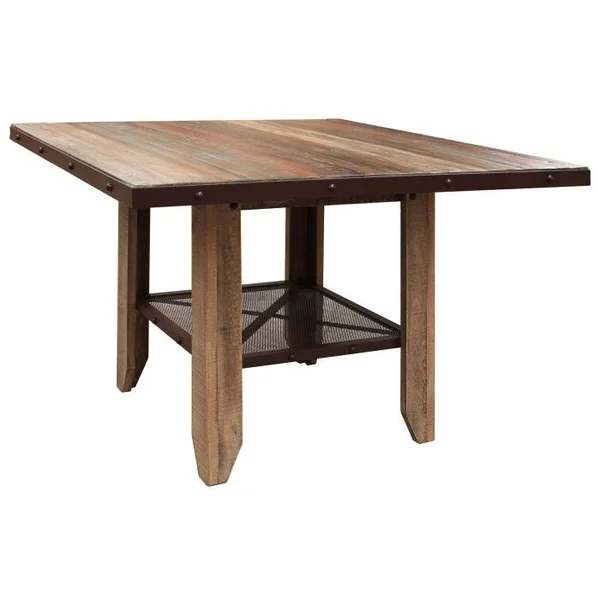 Antique Multi-Color Counter Height Pub Table