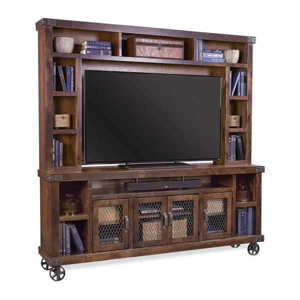 Industrial 84" Console & Hutch