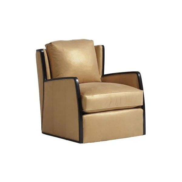 Delancey Leather Swivel Chair