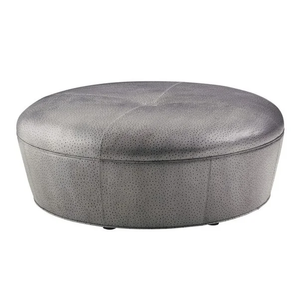 Claudia Leather Ottoman