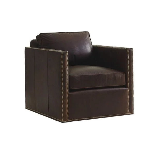 Hinsdale Leather Swivel Chair