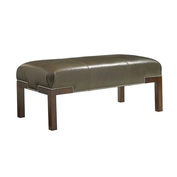 Norfolk Leather Cocktail Ottoman