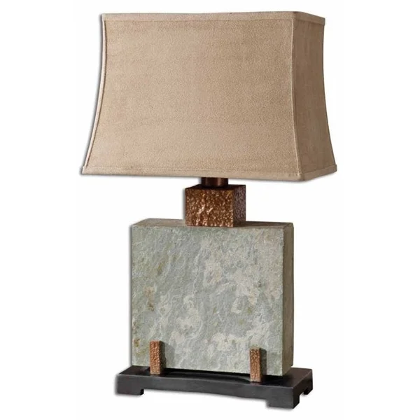 Slate Square Table Lamp