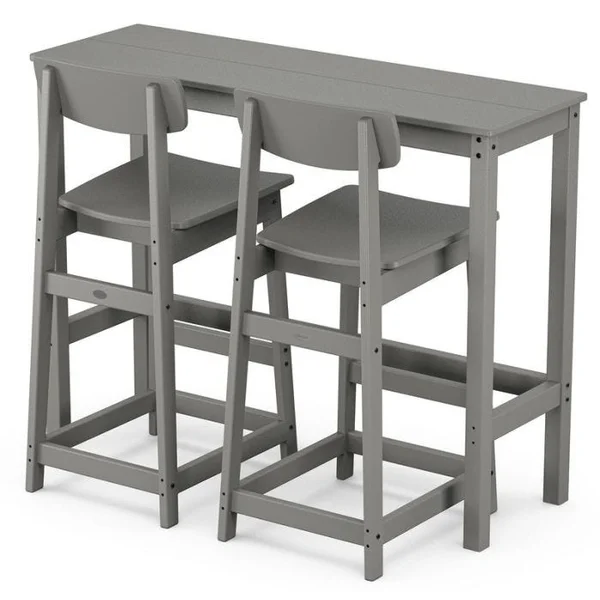Modern Studio 3-Piece Urban Bar Set - Slate Grey