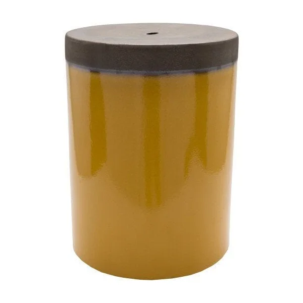 Palominas Gry Outdoor Garden Stool - Mustard