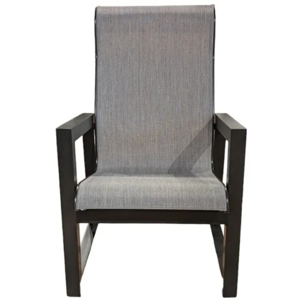 Bogatell Sling Dining Chair - Carbon/Linen Platinum