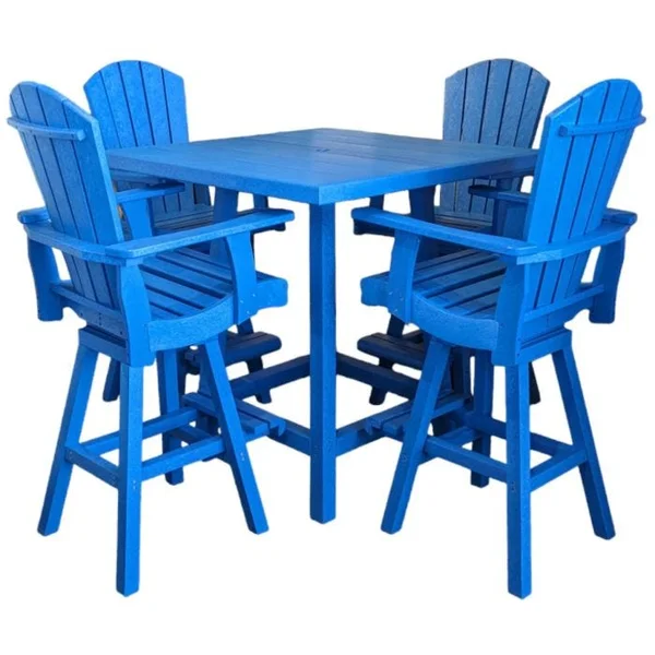 Adirondack 5-Piece Counter Height Pub Set with Swivel Stools
